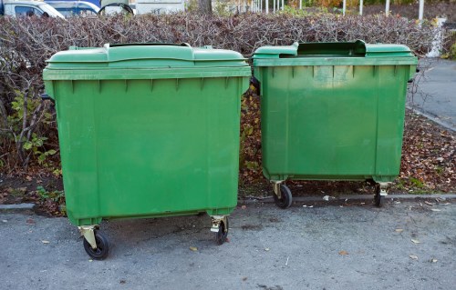 Professional waste removal team at work