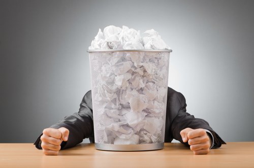 Efficient office clearance process with organized removal of office furniture and equipment